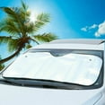 thumbnail image 2 of EIMELI Car Windshield Sunshade Reflective Sun Shade for Car Cover Visor Thicken 5-Layer Shading Bubble for Auto Windshield Sun Shade UV Protection and Heat Reflector 51"x 23" (Silver), 2 of 7