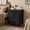 Black, variant on BEAUTYPEAK Nightstand 2-Drawer Fabric Dresser Bedside Table with Wooden Top Adjustable Feet, Black
