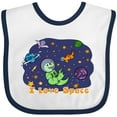 thumbnail image 3 of Inktastic I Love Space Cute Dinos and Planets Boys or Girls Baby Bib, 3 of 4