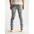 thumbnail image 4 of Embellish NYC Men's West Patchwork Distressed Skinny Fit Stretch Denim Jeans (28, Blue Stonewash), 4 of 5