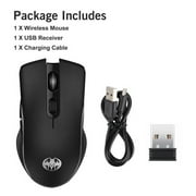 POINTERTECK 2.4G Wireless Gaming Mouse,Rechargeable Computer Gaming Mouse