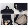 thumbnail image 3 of Mochila de campus para mujer con correa ajustable para viajes de ocio al aire libre (negro), 3 of 4
