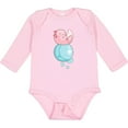 thumbnail image 3 of Inktastic Cute Axolotl Sitting on a Bubble Boys or Girls Long Sleeve Baby Bodysuit, 3 of 5