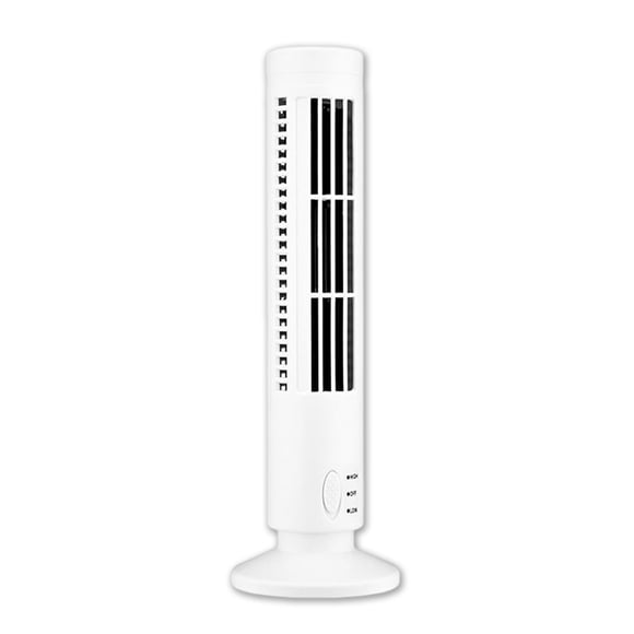Ventilador de torre de pie Inteprter USB Humidificador de aire acondicionado sin aspas Blanco
