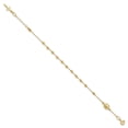 thumbnail image 5 of Auriga Fine Jewelry 14K Yellow Gold Cross and Miraculous Medal Bracelet 6 inch for Women (L- 6inch, W- 6.3mm), 5 of 6