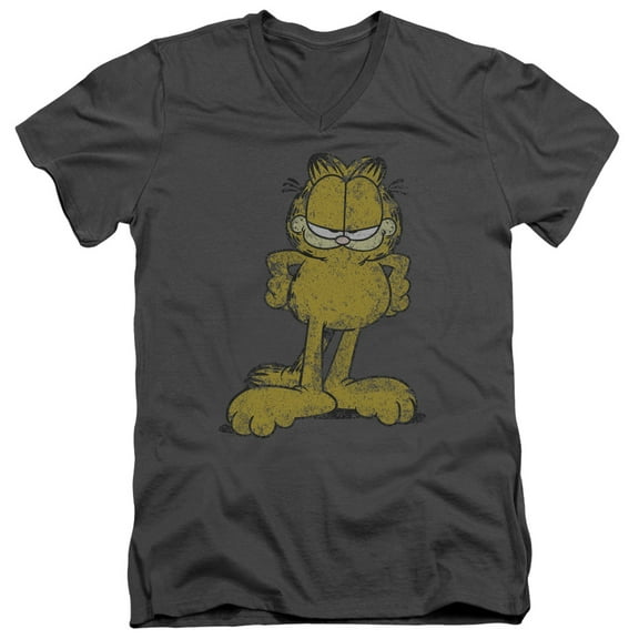 Garfield - Big Ol Cat - Slim Fit V Neck Shirt - Large