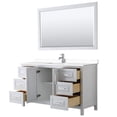 thumbnail image 2 of Wyndham Collection Daria 60" Mirror Wood Single Bathroom Vanity in White/Chrome, 2 of 5