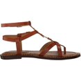 thumbnail image 6 of Sam Edelman Talya Honey Brown Open Toe Ankle Strap Gladiator Flats Sandals (Honey Brown, 8.5), 6 of 6