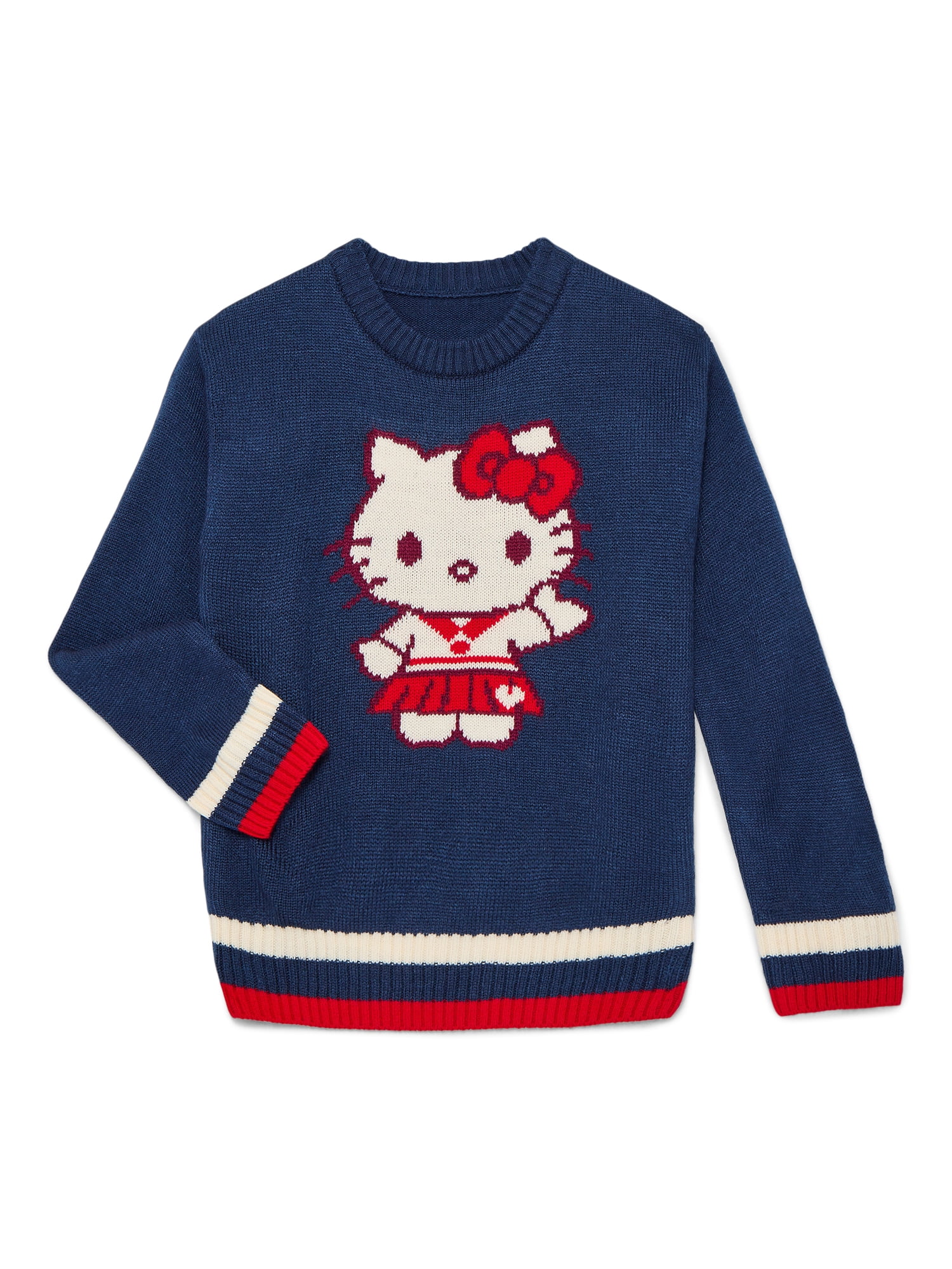 Wonder Nation Hello Kitty Girls Graphic Tunic Sweater with Long Sleeves, Sizes 4-18