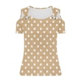 thumbnail image 5 of Sexlip Womens Swimsuit Set Polka Dot V Neck Cover Up Design Short Sleeve Slim Silhouette Breathable Fabric for Casual Beach Days Yellow XXL, 5 of 6