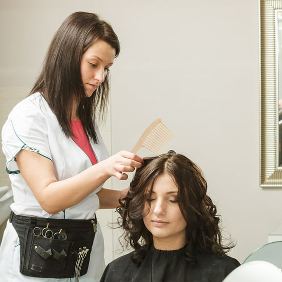 MIPCASE Wide-Tooth Detangling Comb for African Hair Beige Plastic Hair Care Comb