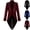 Red, variant on Men's Velvet Halloween Tailcoat Tuxedo Jacket Victorian Gothic Steampunk Frock Coat Vintage Medieval Costume for Stage Performance Party Cosplay, Black, M