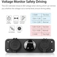 thumbnail image 4 of 3 In 1 Charging Socket, 12v Dual Usb Car Charging Socket & Led Digital Voltmeter & Cigarette Lighter Splitter Adapter For Truck Auto Marine Boat Rv, 4 of 7