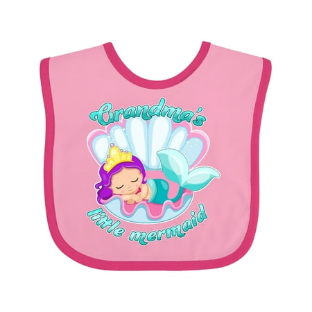 

Inktastic Grandma s Little Mermaid Gift Baby Girl Bib