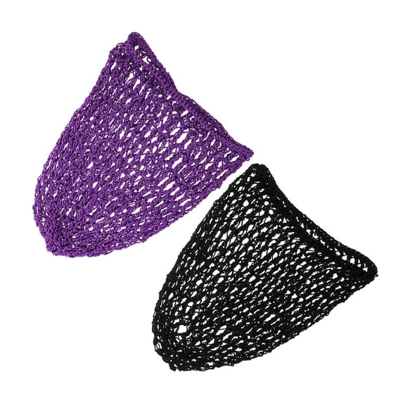 Supvox 2Pcs Woman Hair Net Cover Elastic Crochet Mesh Hair Care Tool for Home Salon Use