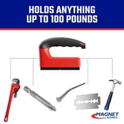 Master Magnetics Strong Magnet with Ergonomic Handle - 100 lb. Pull Force, Red, 07501