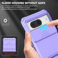thumbnail image 5 of for Google Pixel 8 Phone Case with Tempered Glass Screen Protector Slide Camera Lens Kickstand Military-Grade Bumpers  Shockproof Protective Cover for Women Men Girls Purple, 5 of 7