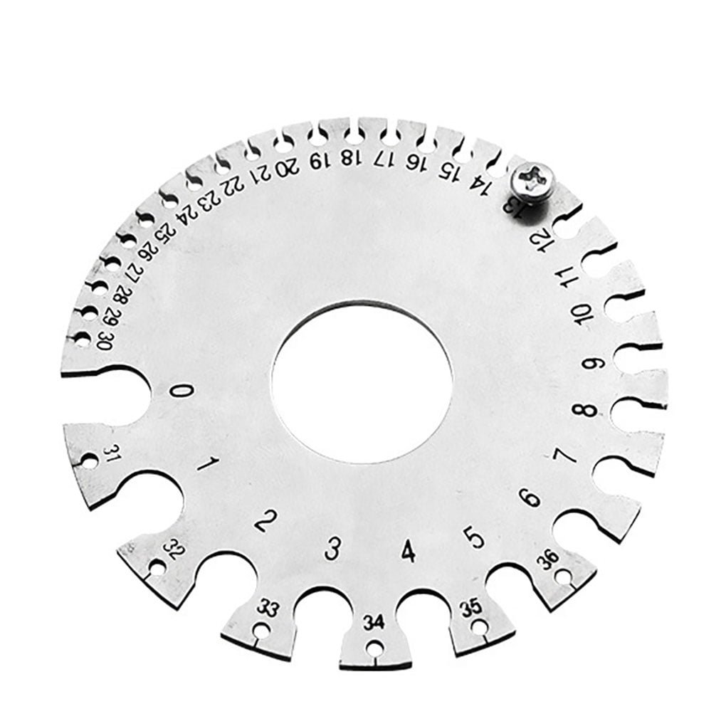 Metric/Imperial Round Dual-Sided Cable Sheet Stainless Steel SWG Wire/Metal Thickness Gauge Standard Thickness Measurer Tester Ruler Metric/Imperial Round Dual-Sided Cable Sheet Stainless Steel SWG Wire/Metal Thickness Gauge Standard Thickness Measurer Tester Ruler