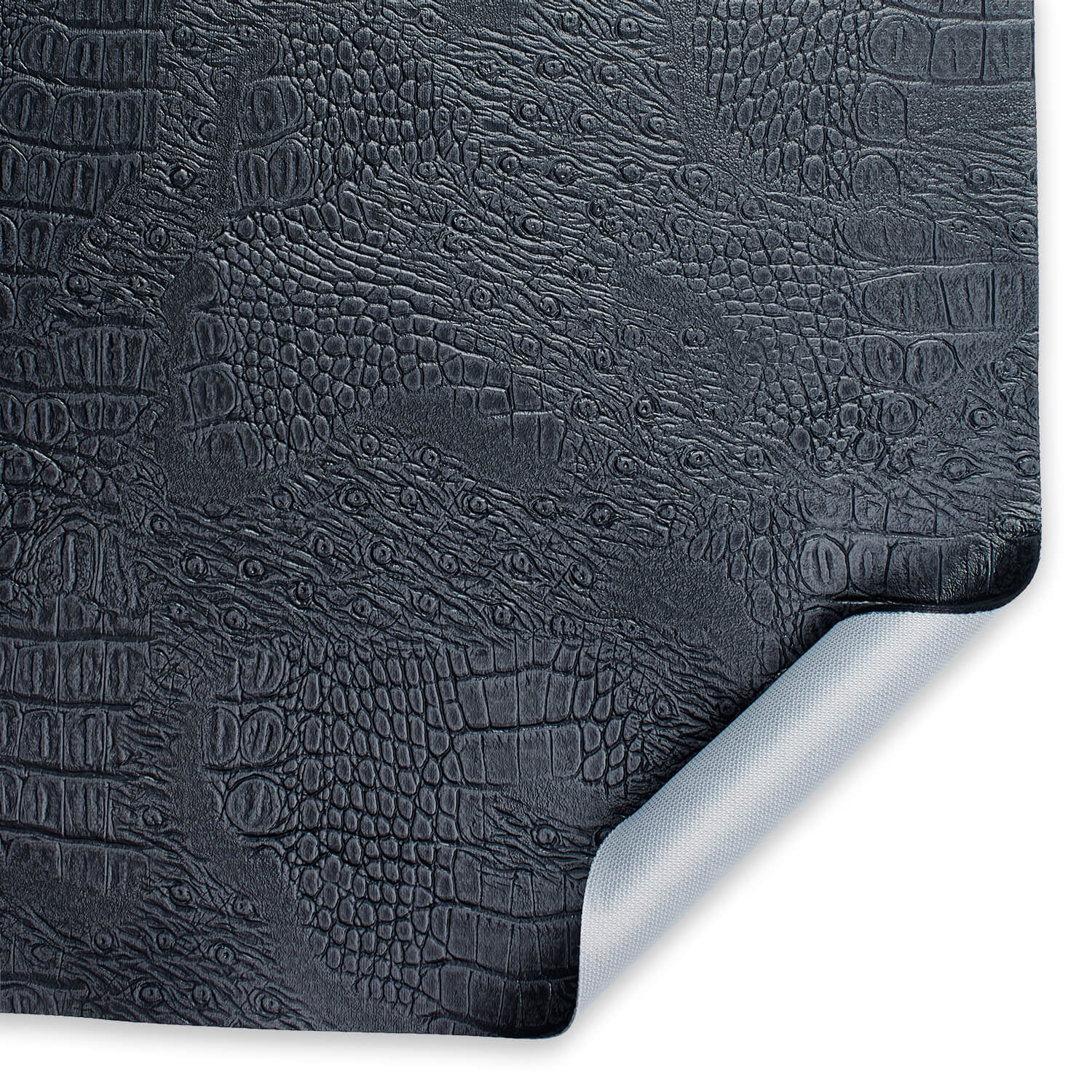 Ottertex® Alligator Vinyl Leather 56” PVC Polyester Waterproof Fabric By The Yard - Grey (10 Yards)