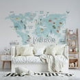 thumbnail image 5 of Adventure Kids Wallpaper World Map , Customizable World Map Blue Kids Room Wallpaper MUR8005, 5 of 5