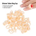 thumbnail image 4 of Semme Taza del Anillo del Tatuaje, Taza de la Tinta del Pigmento del Anillo 100Pcs Taza del Anillo del Tatuaje de la ceja Microblading Pigment Holder Glue(L) EOTVIA No, 4 of 6