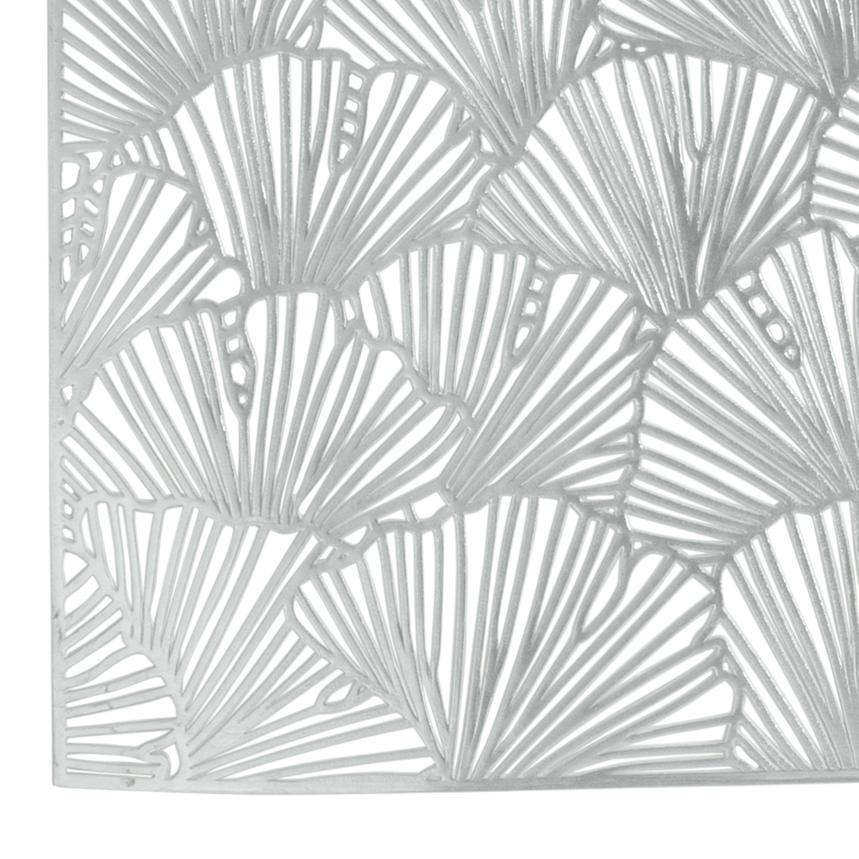 Home Details Set of Four Shell Laser Cut Table Place Mat, Silver