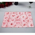 thumbnail image 2 of PKQWTM Pink Fresh Roses Kitchen Dining Table Mats Placemats Size 12x18 Inches, Set of 2 Pieces, 2 of 2