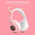 thumbnail image 1 of Lindo Auriculares B39 Auriculares de Oído de Oído de Gato Cute B39 Auriculares de Juegos Plegables Con Luces Rgb RGB Tarfa Flash Tf Play/Wired Pink, 1 of 7