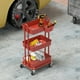 thumbnail image 5 of Rolling Utility Cart, artículos para el hogar sencillos de 3 niveles con cubo para colgar, 5 of 6