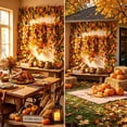 thumbnail image 4 of Halloween Decorations Outdoor, Artificial Maple Leaf Wreath, Wicker Harvest Festival Maple Leaf Decoration for Home and Outdoor Displays, 75cm/29.5in, 4 of 6