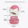 thumbnail image 3 of BXJX Warm Beanie Hats for Women- Ski Cap Knit Cuffed Earmuffs Fleece Lined Beanie Warm Winter Caps Pink Size Free Size, 3 of 8