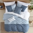 thumbnail image 2 of Jessup 5 PC Queen Riverbrook Home Jessup 5 PC Solid Chambray With Decorative Pillows. Blue - King - 5 Piece, 2 of 5