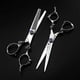 thumbnail image 1 of Juego de tijeras para cortar el cabello, tijeras profesionales japonesas 440C para barbería y tijeras de entresacar de 6 pulgadas., 1 of 5