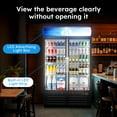 thumbnail image 2 of 28 Cu Ft Commercial Merchandiser Refrigerator for Beverage,Glass Door Upright Display Fridge with Front LED Light, 2 of 8
