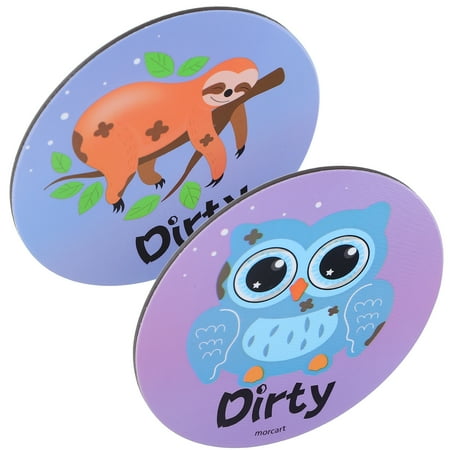 

2 Pcs Magnet Emblems Reversible Dishwasher Magnetic Decorate