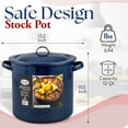 Enamel Steel Dark Blue Speckle Stock Pot 12 Quart 11L