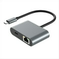 thumbnail image 1 of Adaptador USB C A Ethernet de 1000 Mbps, Puerto de Carga Rápida PD de 60 W, Adaptador de Red Tipo C A RJ45 2XUSB 3.0 para PC y Portátil., 1 of 5