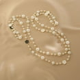 thumbnail image 4 of Hyasfey Women Necklace Double Layers Faux Pearl Decor Sweater Decoration Contrast Color Stainless Smooth Adjustable Women Jewelry, 4 of 7