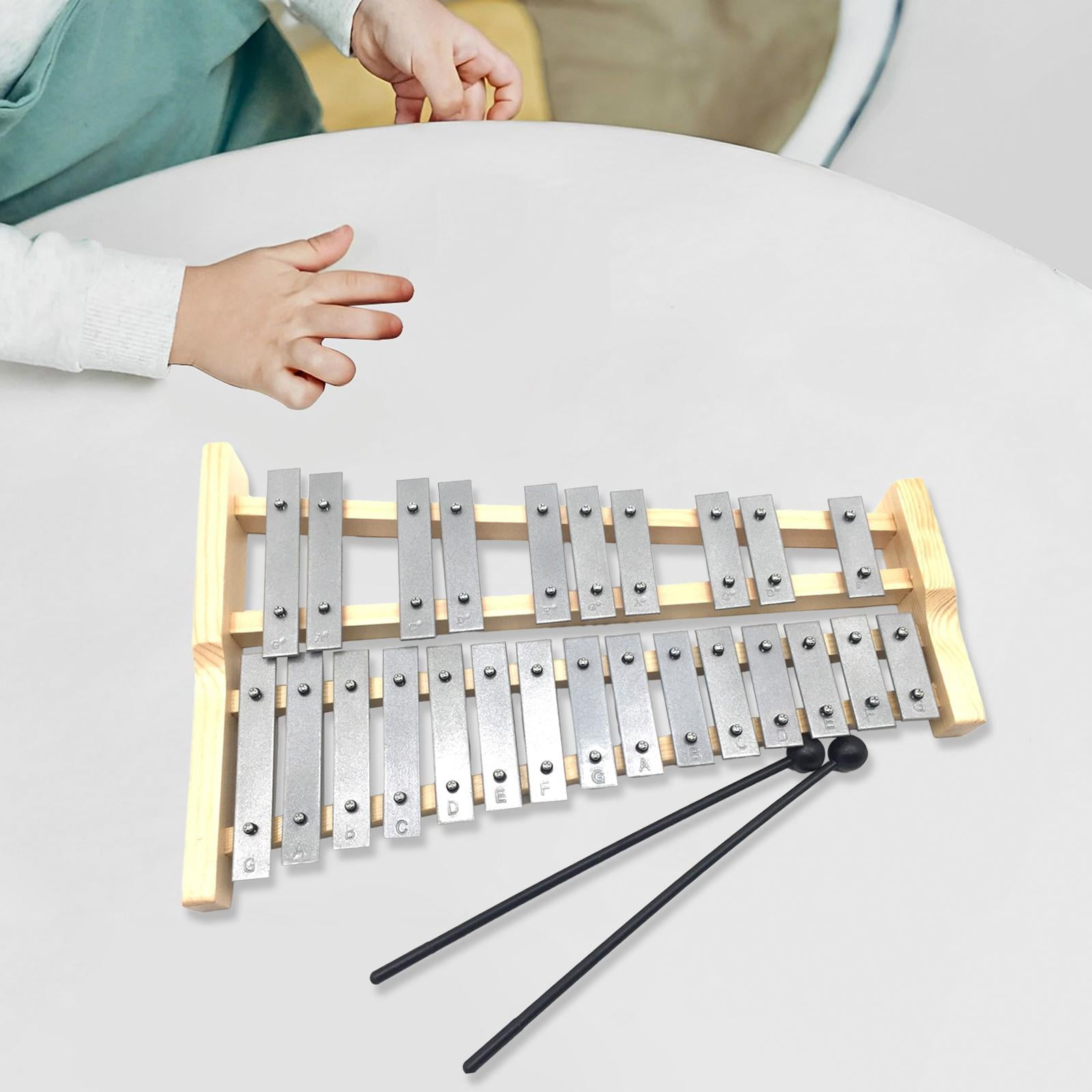 yotijay 25 Key Glockenspiel Xylophone Gifts Portable for Kids Adults Musical Educational