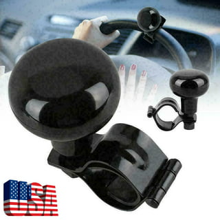 Steering Knob, detachable, high version, black rubberized