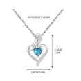 thumbnail image 3 of Zmeidao Mother's Love Micro Inlaid Pendant Heart Shaped Two-tone Necklace Fashion Jewelr, 3 of 3