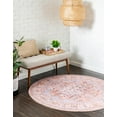 thumbnail image 4 of Unique Loom Timeless Collection Area Rug - Judas (5' Round Blue/Tan), 4 of 12