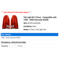 thumbnail image 2 of Tail Light Kit 2 Piece - Compatible with 1988 - 2000 Chevy K3500 1989 1990 1991 1992 1993 1994 1995 1996 1997 1998 1999, 2 of 2