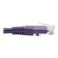 thumbnail image 3 of Tripp Lite Cat6 Cat5e Gigabit Molded Patch Cable RJ45 MM 550MHz Purple 20ft, 3 of 6