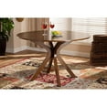 thumbnail image 5 of Baxton Studio 48" Circle Splayed Dining Table, Walnut, 5 of 5