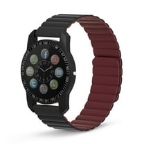 Watch Band, Magnetic Silicone Smart Watch Strap, 20mm Double Color for Samsung Galaxy Watch 4, 42mm Active 2 40mm 44mm Gear S2 Classic Sport Vivoactive 3 Vivomove HR Forerunner 645 245 S40 GT2