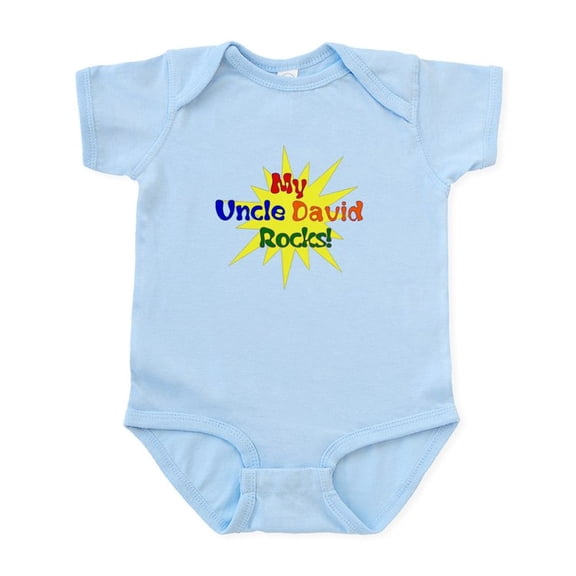 CafePress - MY UNCLE DAVID ROCKS Infant Bodysuit - Baby Light Bodysuit, Size Newborn - 24 Months