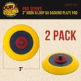 thumbnail image 2 of Dura-Gold Pro Series 3" Hook & Loop DA Backing Plate Pad, 2 Pack - Flexible Dual-Action Random Orbital Sander Polisher Pad, 5/16" Threads For Auto Woodworking Sandpaper Sanding Car Polishing, 2 of 5