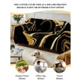 thumbnail image 6 of Black Gold Marble Sofa Cover Blanket Couch Covers for Armchair Cushion,Couch Sofa Silpcover with Tassel,Living Room Bedroom Throw Towel Blanket Covers for Pets Modern Geometric Textured S 71"x91", 6 of 9