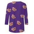 thumbnail image 4 of PMUYBHF T-Shirt Imprimé Joyeuses Fêtes Manches 3/4 Col Rond Blouse 5744 S, 4 of 5